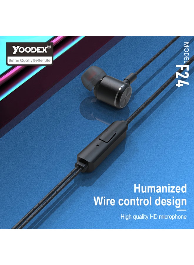 Yoodex Youdian 3.5mm Interface Earplug Wired Headset Amount Material Soft And Comfortable Wire Control Headset-Color:3.5mm Interface Red  - Image 3