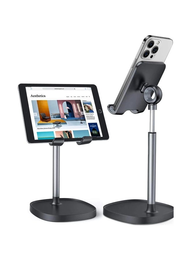 Lisen Tablet & Phone Stand Adjustable for iPhone Phone Holder for Desk, Office Desk Accessories Computer PC for iPhone Stand Gaming Essentials Fit Otterbox Case Phones Switch Kindle iPad Air Tablet 4-10in - Image 1