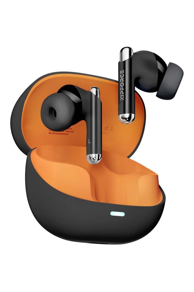 ZIPFORCE True Wireless Earbuds, Fully In-Ear Bluetooth 5.3 Headphones 4-Mics ANC ENC Clear Call, Bluetooth Earbuds Touch Control 40 Playtime, IPX6 Waterproof TWS, Light-Weight Earphones, Black - Image 1