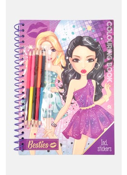 Coloring Book  Stickers, Purple Combo