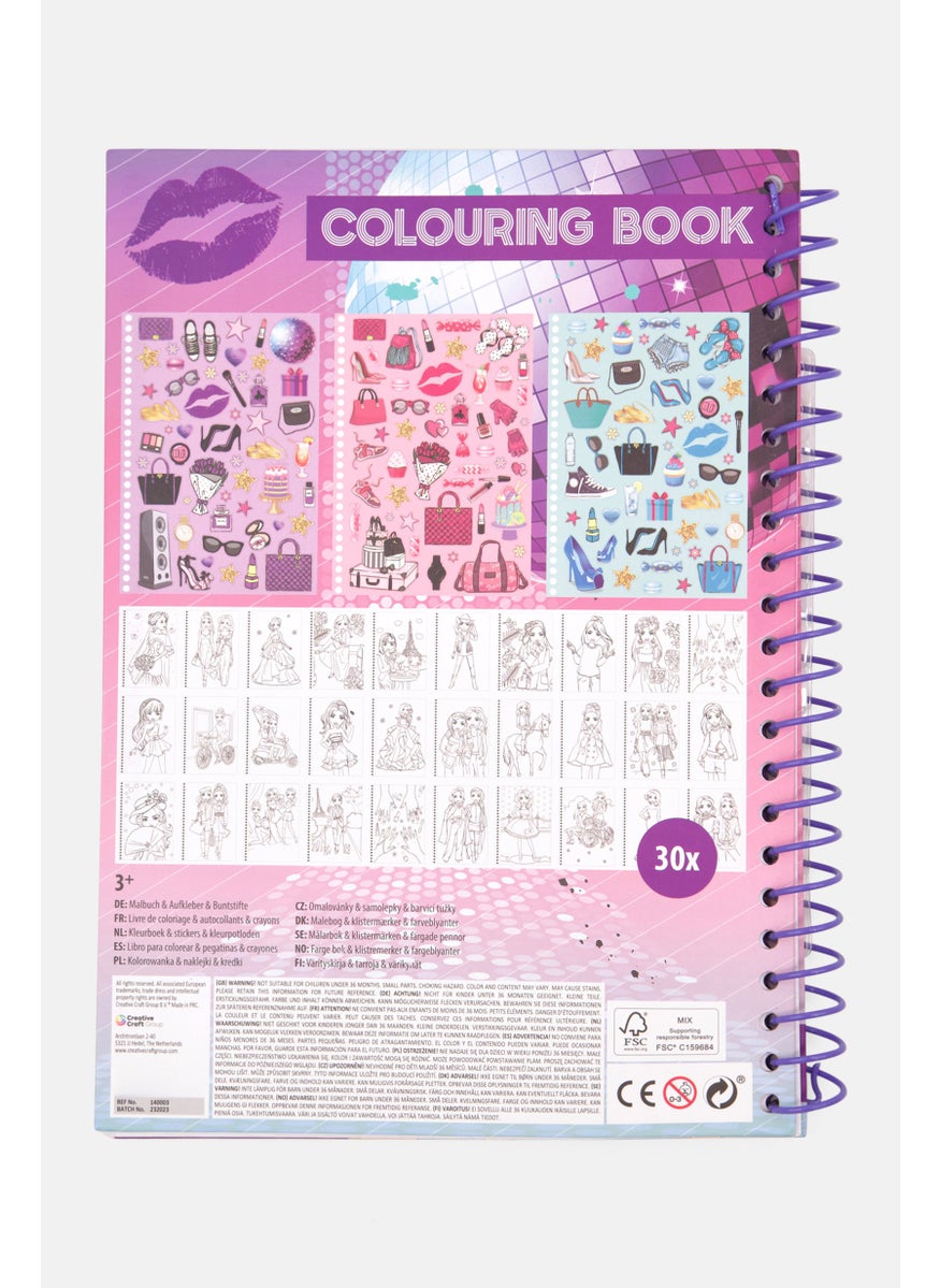 Besties - Coloring Book  Stickers, Purple Combo - Image 1