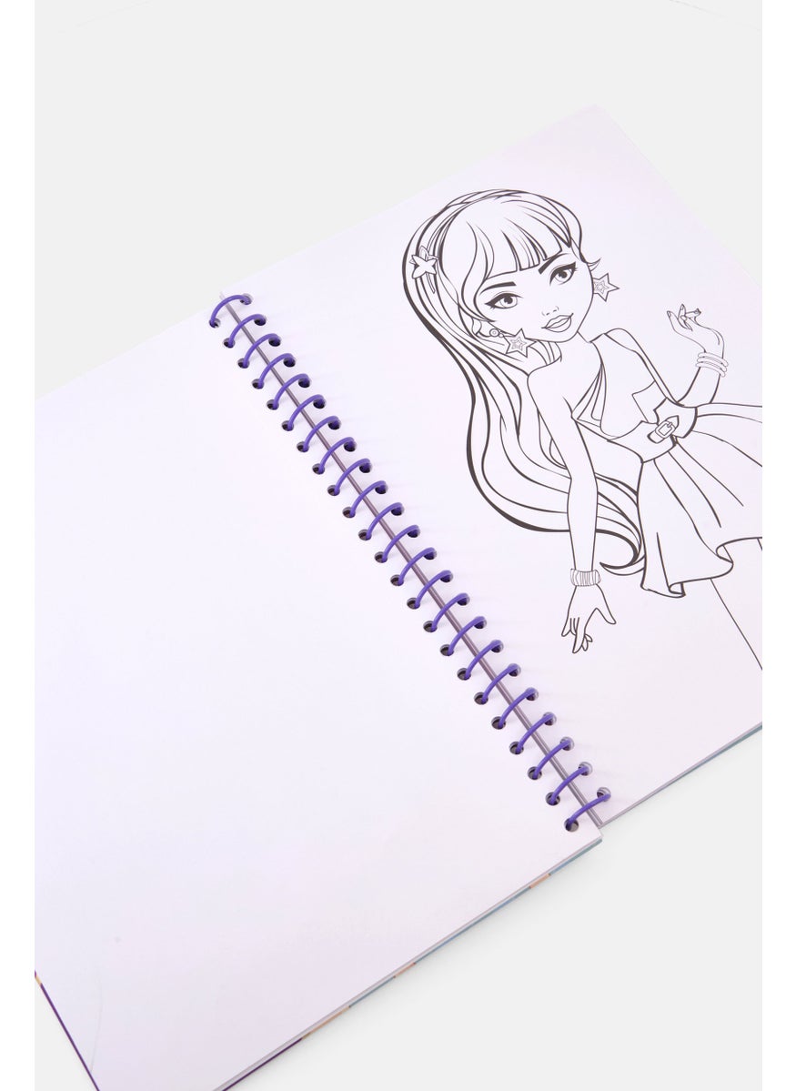 Besties - Coloring Book  Stickers, Purple Combo - Image 1