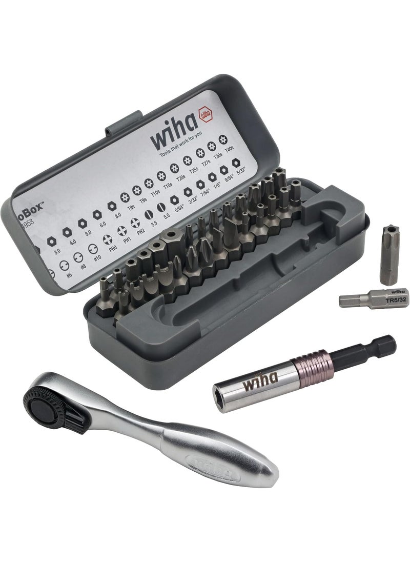 Wiha Wiha 74958 32 Piece GoBox Security Bit Set with Mini Ratchet  - Image 5