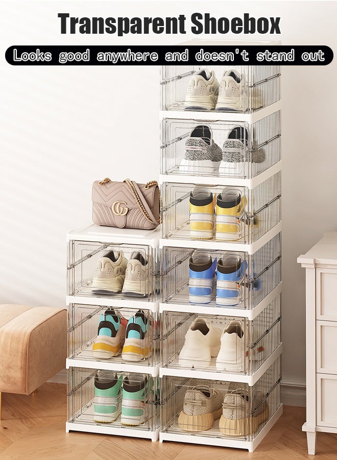 Generic Thickened household 6-layer transparent plastic shoe box drawer-style dust-proof storage box shoe cabinet  - Image 1