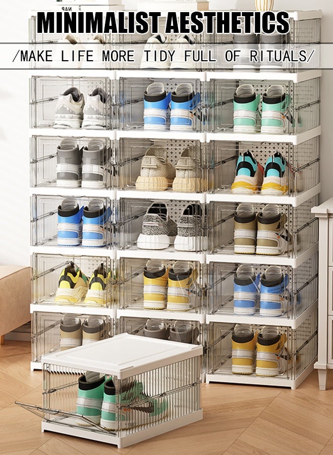 Generic Thickened household 6-layer transparent plastic shoe box drawer-style dust-proof storage box shoe cabinet  - Image 5