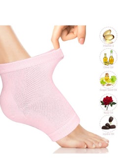 KASTWAVE Moisturizing Heel Gel Socks, Heal Dry Cracked Dead Skin Foot Care Softener Pedicure Spa Set, 4 Pairs  - Image 3