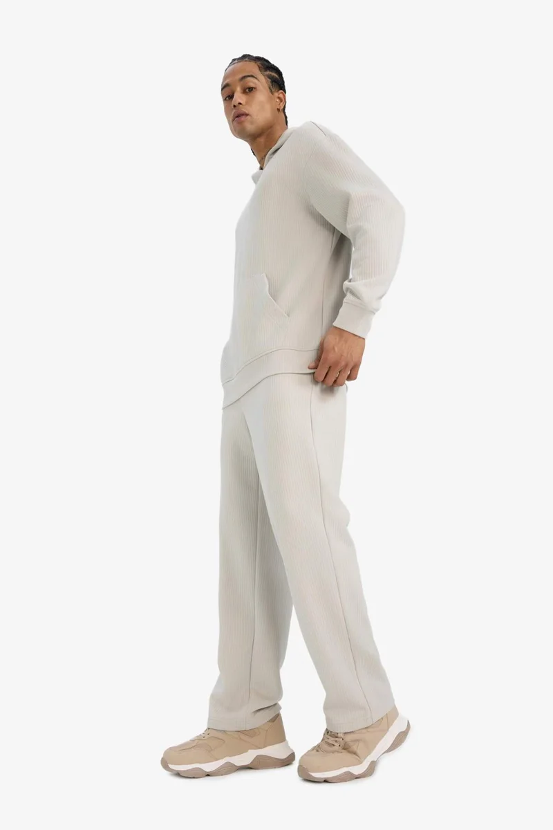 DeFacto Wide Leg Textured Sweatpants