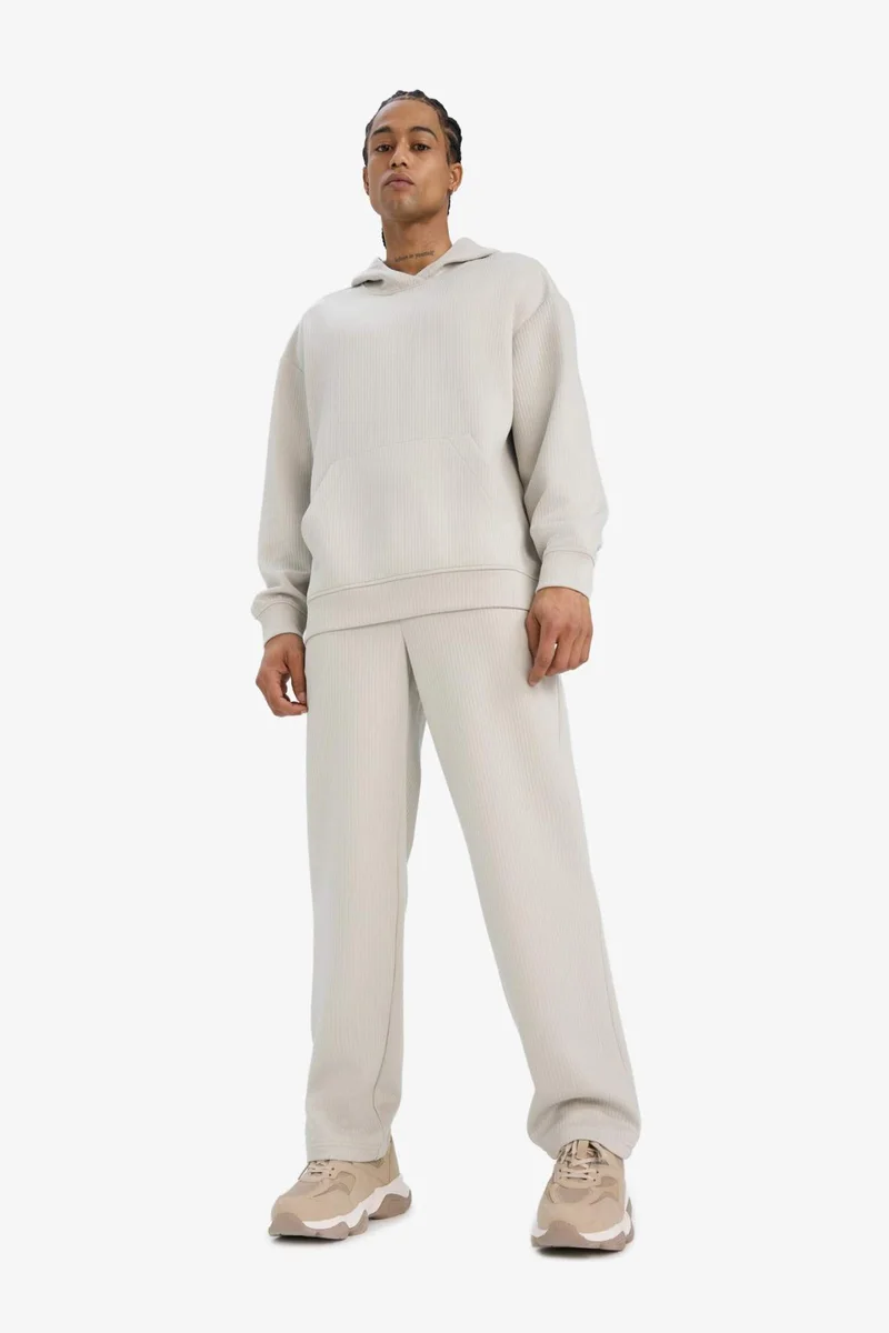 DeFacto Wide Leg Textured Sweatpants