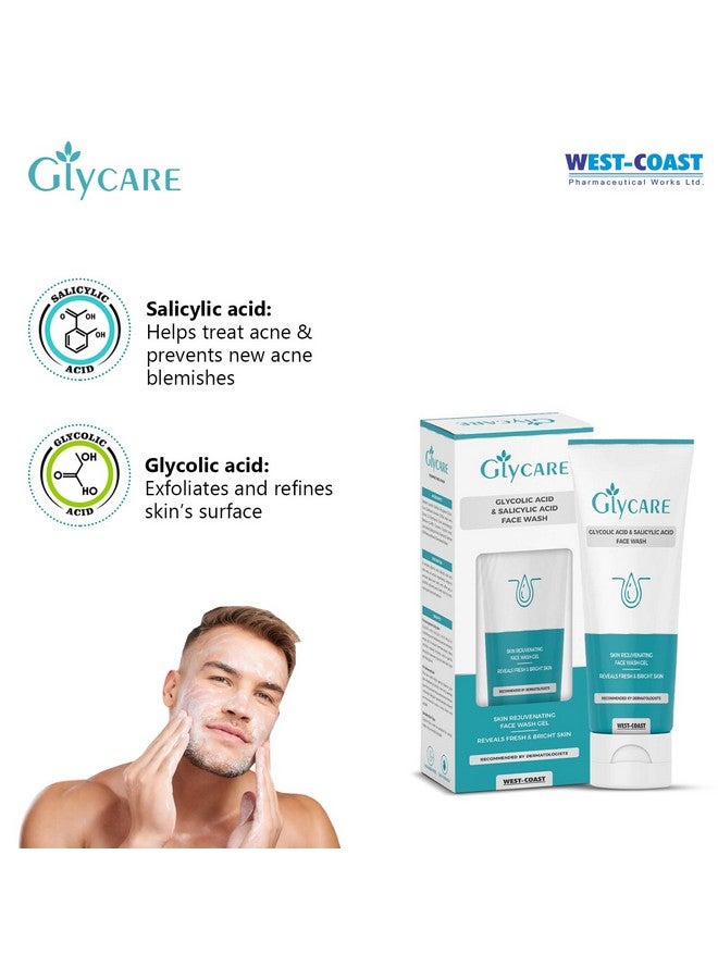 WEST COAST Westcoast Glycare Face Wash With Glycolic Acid For Dull Skin |daily Glowing| | Un-even, Rough & Bumpy Skin | - 100 Ml - Image 3