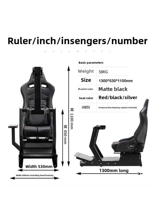 Generic - Racing Simulator PNS GT-M Racing Simulator Bracket Seat Cockpit Full Set MOZA Figure Marth Speedster-Product Color:Convenient Mobile Accessory Package - Image 1