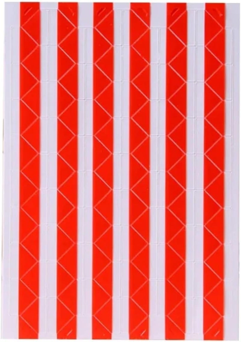 Photo Corners Self Adhesive 20sheets Simple Functional White Transparent Series DIY PVC Corner Sticker Set for Photos Pictures(Red on White) - Image 1