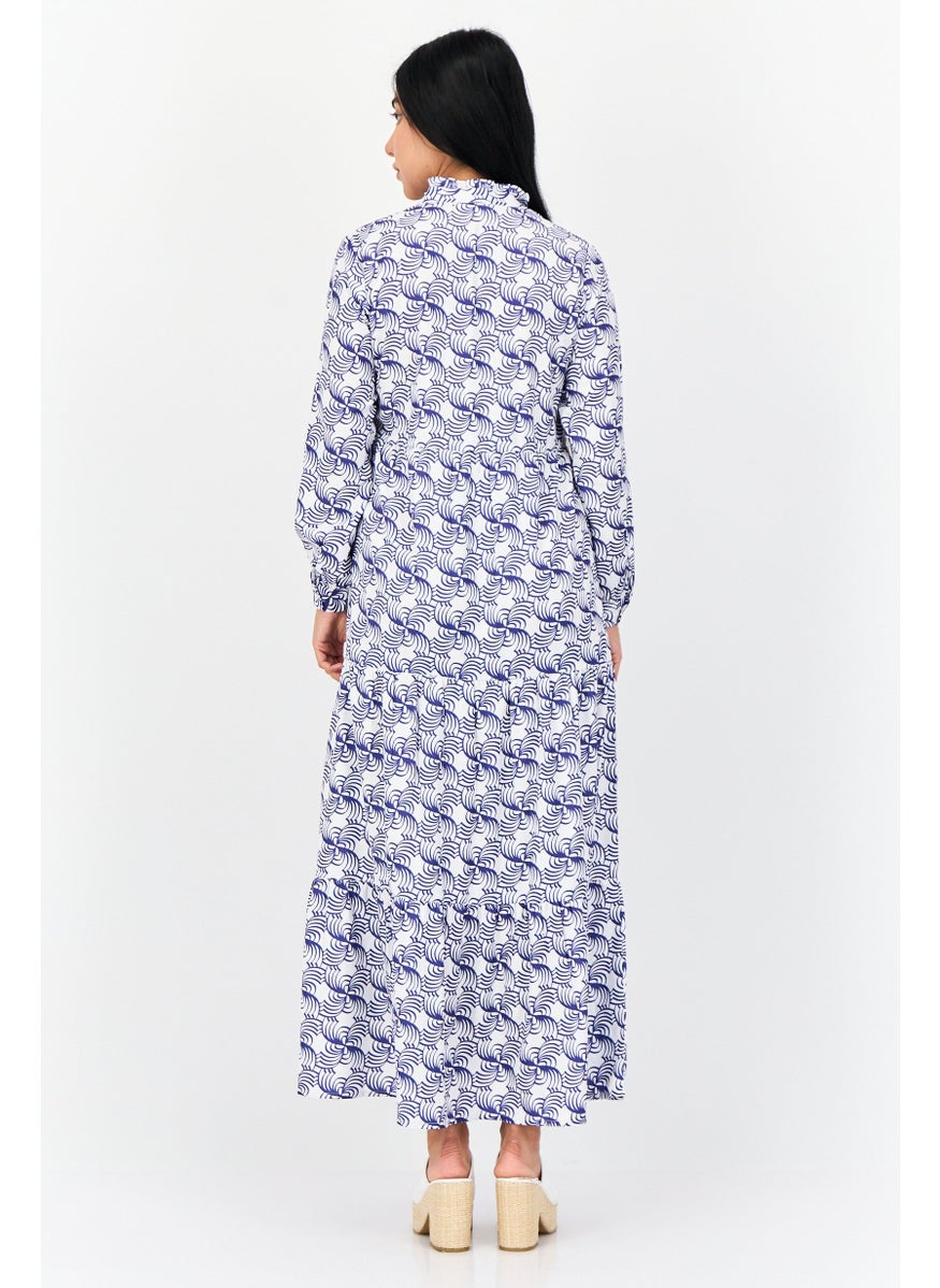 Kathy Ireland Women Allover Print Midi Dress, Multicolor  - Image 4