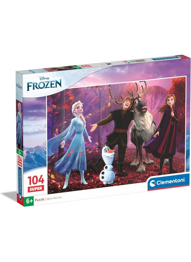Clementoni - Clementoni Disney Frozen Super Color Jigsaw Puzzle (104 Pieces) - Image 1