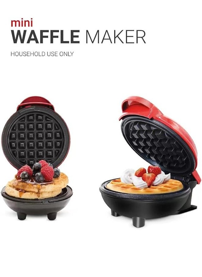 Generic 4" Mini Waffle Maker - Made With Premium Quality Plastic & Non-Stick Coating - Small Pancake Maker For Brownies, Cookies, Quesadillas, Calzones, Hash Browns and Other Foods  - Image 4