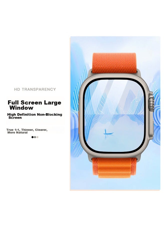 Bing Hong Binghong Compatible With Apple Watch Protective Film, Ultra3 Tempered Glass Film, Privacy Screen Protector For Ultra2 Tempered Glass Frame, Apple Watch Ultra3/2 - Titanium Gold Color - Anti-peeping - Image 5