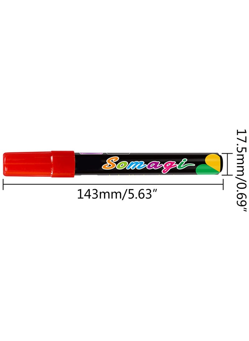 GGOOT 8 Color Erasable Wet Erase Chalk Makers Liquid Chalk Marker Pens Washable Window Marker for Blackboards Glass Window erasable window marker for glass liquid chalk marker chalk board marker erasable  - Image 3