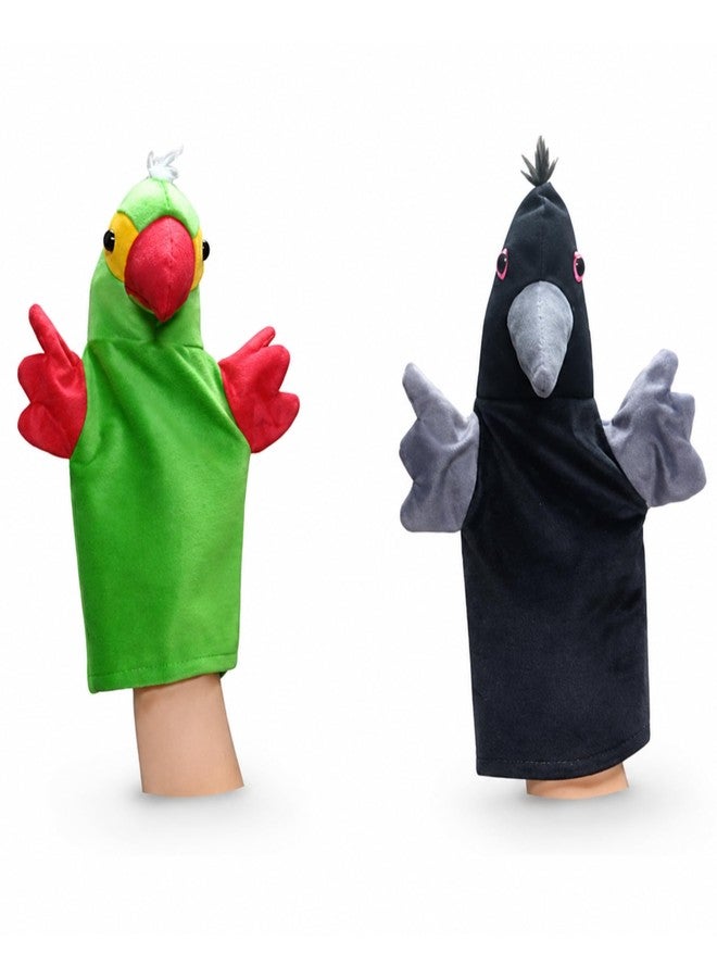 VARUSH Hand Puppet Toy for Kids Bird Puppet Set Soft Cloth Animal Finger Puppets for Storytelling Role Play Interactive Learning Toys for Boys Girls Preschool Gift (Pack of 2) - Image 1