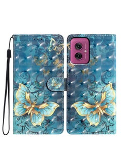 For Motorola Moto G55 3D Pattern Leather Phone Case(3D Butterfly)