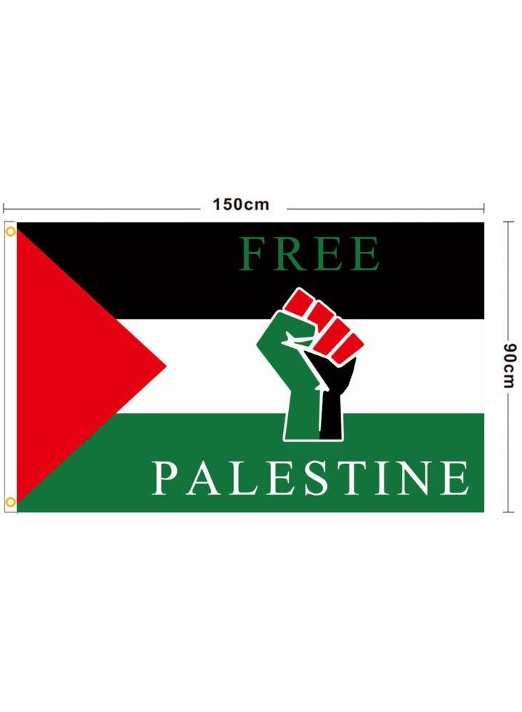 Generic The Flag of Free Palestine Banner/Flag Printed Canvas 150CM x 90CM  - Image 2