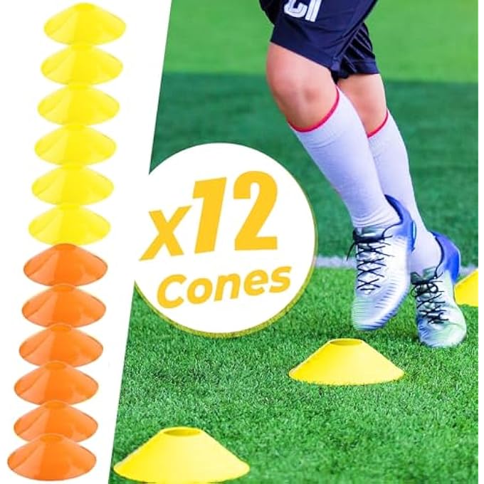 rayihni Football Agility Training Equipment Kit, Sports Speed Agility Ladder 12 Sports Cones And Soccer Kick Trainer, Football Training Equipment Footwork Drills For Kids And Adults With Carrying Bag - Image 4