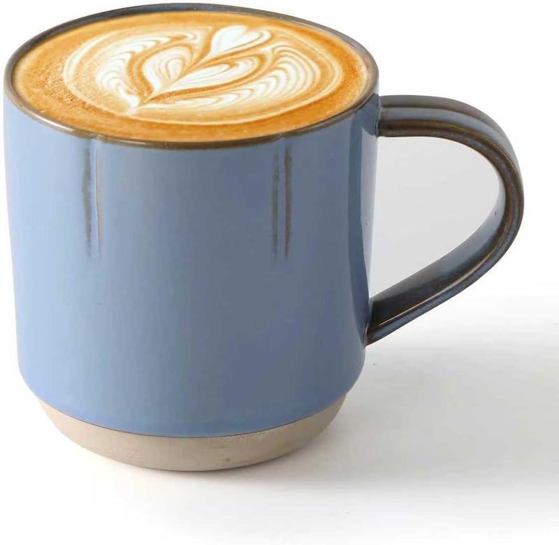 Vambechda 8 oz Ceramic Coffee Mug with Handle handmade in Japanese style American coffee latte suitable for office and home coffee bar - Image 1