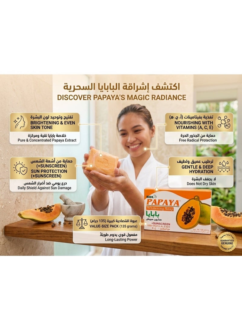 RDL Papaya Whitening Soap 135grams - Image 3