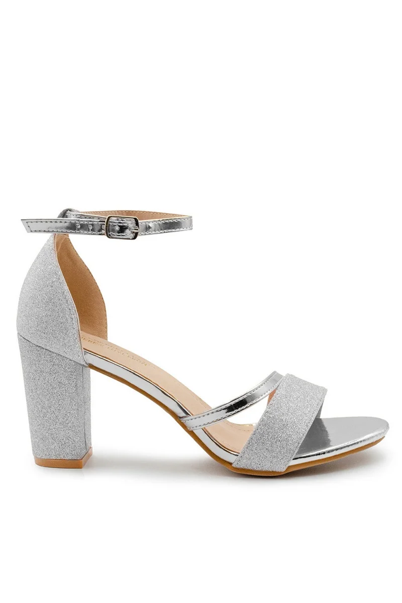 Where's That From 'Perla' Wide Fit Mid High Block Heel Sandals With Ankle Strap