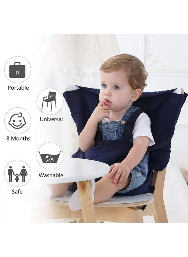 DUNISO Baby Portable High Chair Travel Strap Seat，Universal Washable Toddler Chair Seats Belt，Travel Harness Seat with Adjustable Shoulder Strap，for Indoor and Outdoor - Image 2