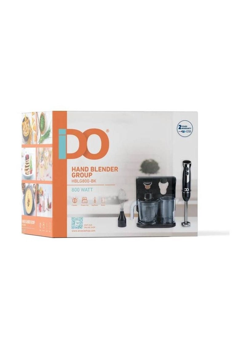 IDO Hand blender with stand 800 watt 2 speeds HBLG800-BK-IDO  - Image 3