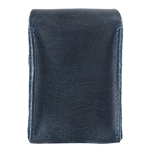 Hide & Drink, Classic Case for Playing Cards (Not Included) Secure Storage, Playing Deck Holder, Travel Accessory, Full Grain Leather, Handmade, Slate Blue - Image 3
