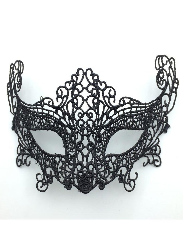 Red owl 2 Piece Adult Masquerade Mask, Mysterious Fun Lace Masks, Women Man Lace Headpiece  - Image 4