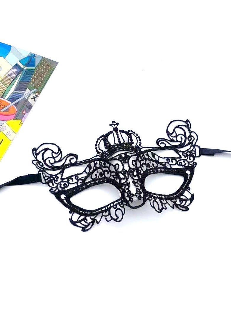Red owl 2 Piece Adult Masquerade Mask, Mysterious Fun Lace Masks, Women Man Lace Headpiece  - Image 5