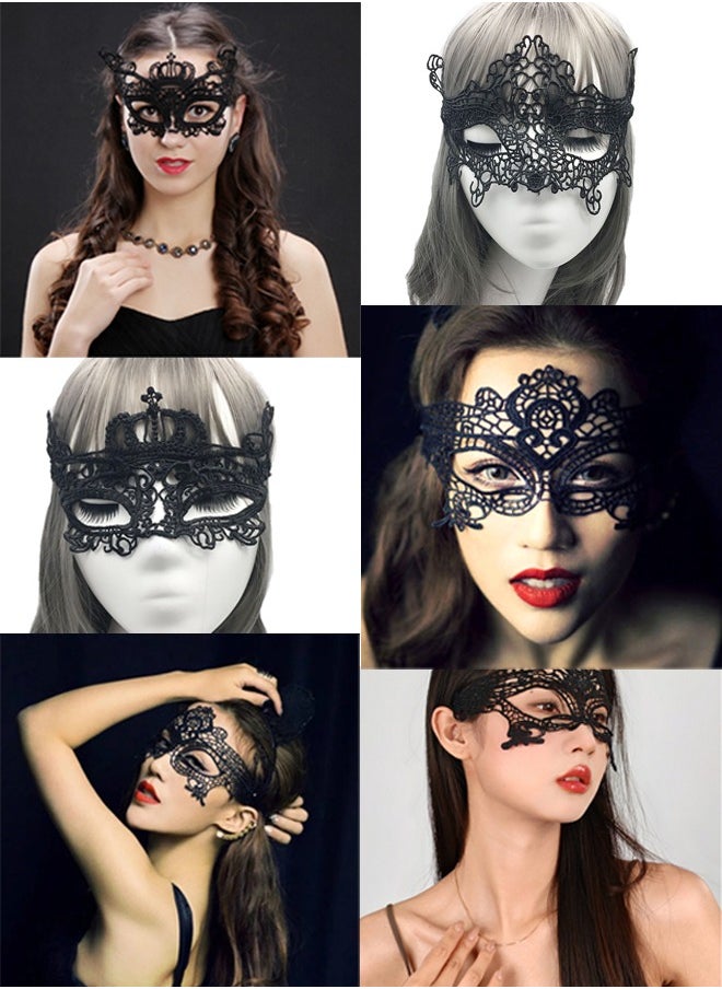 Red owl 2 Piece Adult Masquerade Mask, Mysterious Fun Lace Masks, Women Man Lace Headpiece  - Image 2