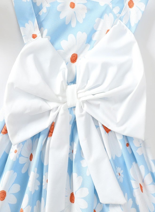 Saeaby Baby Girl Summer Dresses Blue Boho Sleeveless Dresses Infant Summer Outfits Sundress Baby Girl Clothes 6-9 Months 12 Months - Image 2
