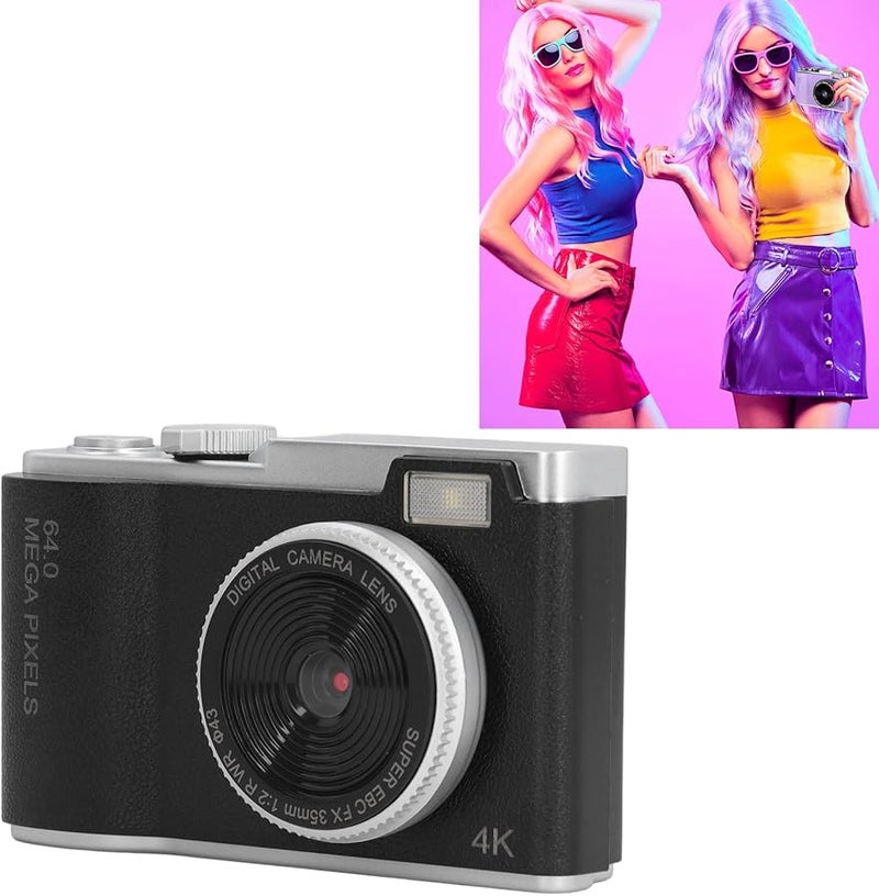 Black Digital Camera 48MP 1080P Vlogging Camera with 2 4 Inch Screen 16x Zoom Autofocus Anti Shake - Image 5