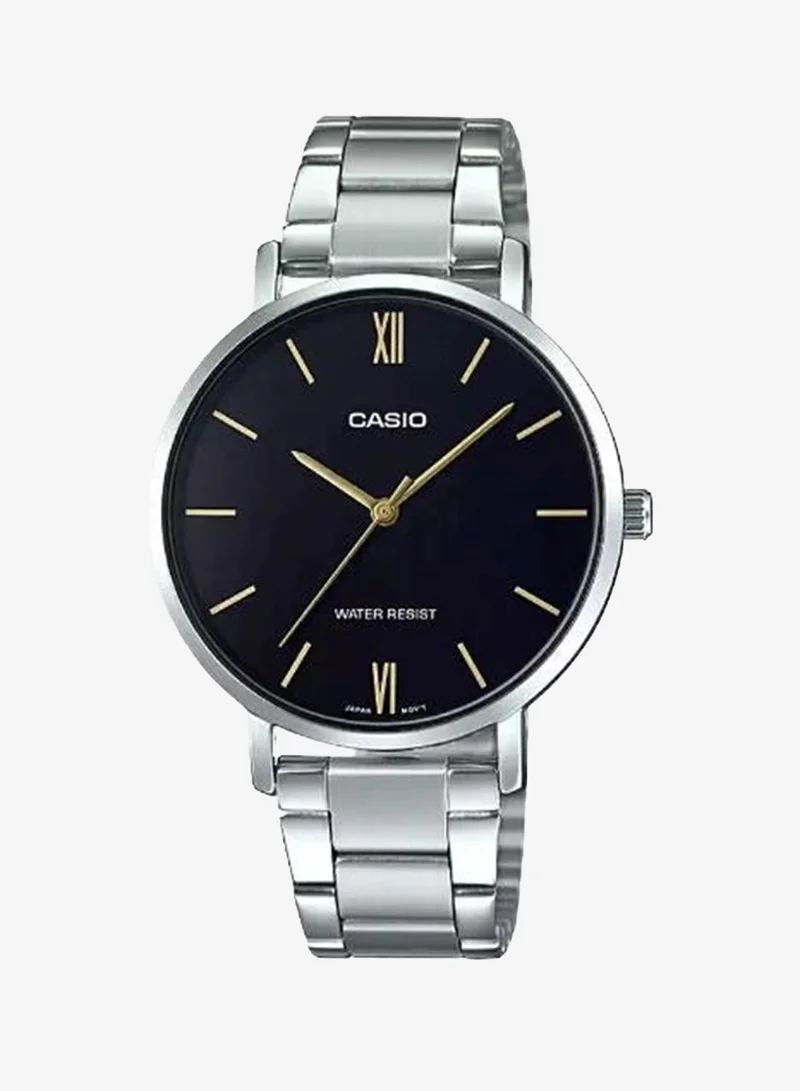 كاسيو Women's Stainless Steel Analog Watch LTP-VT01D-1BUDF - 34 mm
