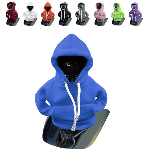vvag Gear Shift HoodieUniversal Shift Knob Hoodie 47 Inch Car Shifter Stick Protector Decoration Funny Hoodie Car Gear Shift Cover Auto Interior Accessories Shifter Hoodie Blue - Image 1