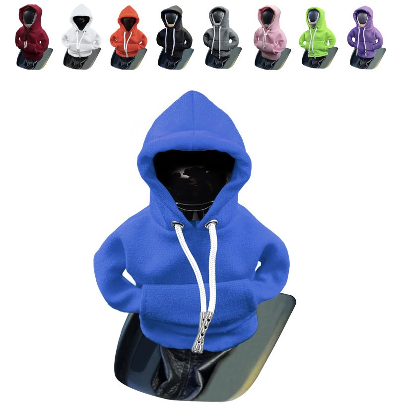 vvag Gear Shift HoodieUniversal Shift Knob Hoodie 47 Inch Car Shifter Stick Protector Decoration Funny Hoodie Car Gear Shift Cover Auto Interior Accessories Shifter Hoodie Blue - Image 3