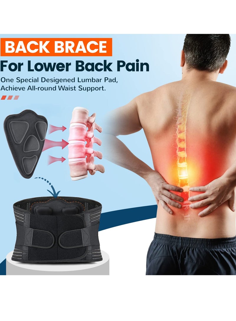 Lumbar Support Back Brace for Lower Back Pain Relief - Breathable Waist Support for Heavy Lifting in Men & Women - Ideal for Sciatica and Herniated Disc (M) - Image 2