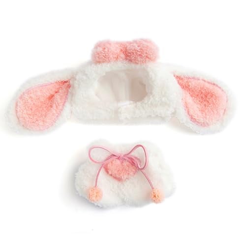 CHICHO Plush Doll Clothes for Labubu - Cute Animal 17cm Doll Clothing, Premium Doll Accessories Clothes for Collectors or Display - Kawaii Big Eared Bunny Costume (No Dolls) - Image 3