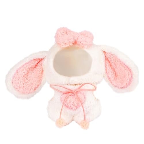 CHICHO Plush Doll Clothes for Labubu - Cute Animal 17cm Doll Clothing, Premium Doll Accessories Clothes for Collectors or Display - Kawaii Big Eared Bunny Costume (No Dolls) - Image 1