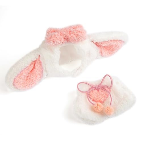 CHICHO Plush Doll Clothes for Labubu - Cute Animal 17cm Doll Clothing, Premium Doll Accessories Clothes for Collectors or Display - Kawaii Big Eared Bunny Costume (No Dolls) - Image 5