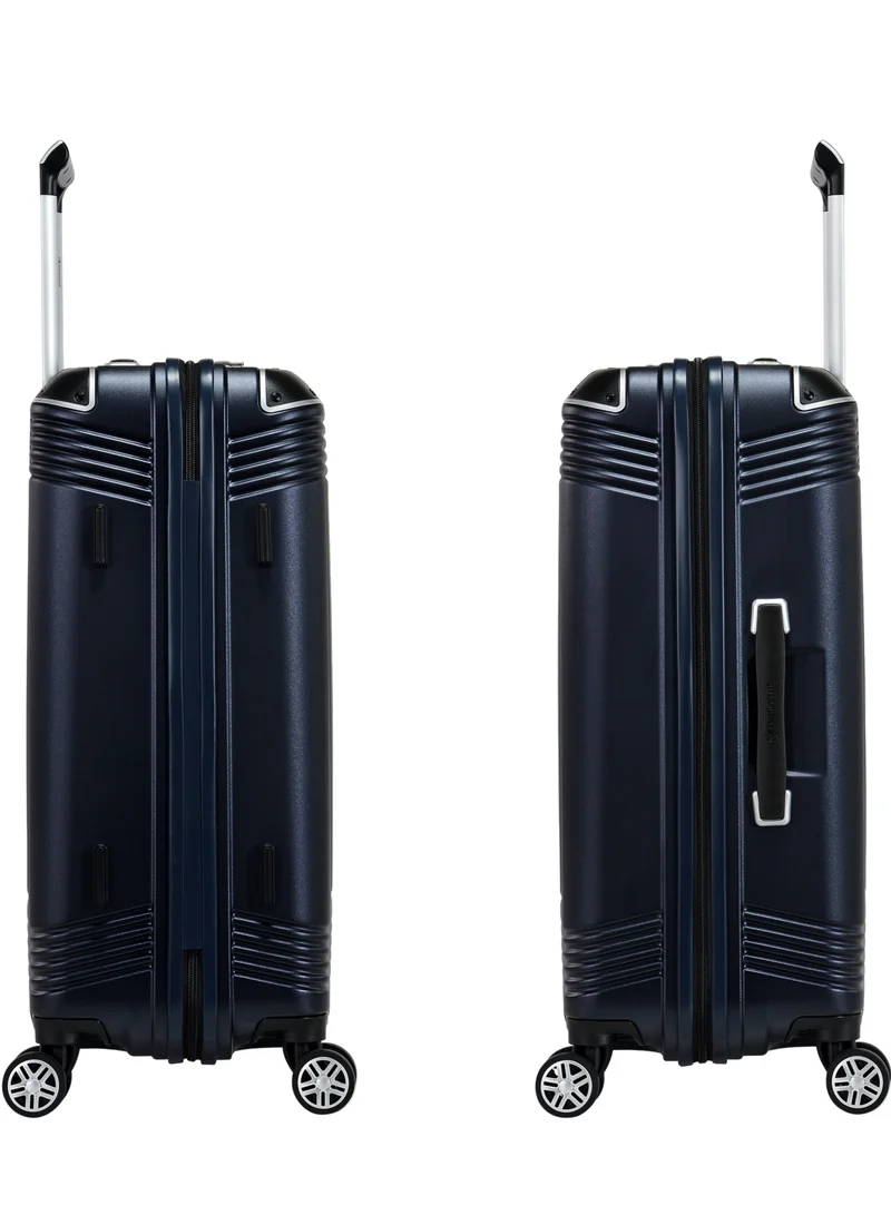 eminent Hard Case Travel Bag Medium Luggage Trolley Polycarbonate Lightweight Suitcase 4 Quiet Double Spinner Wheels With Tsa Lock KK10 Night Blue