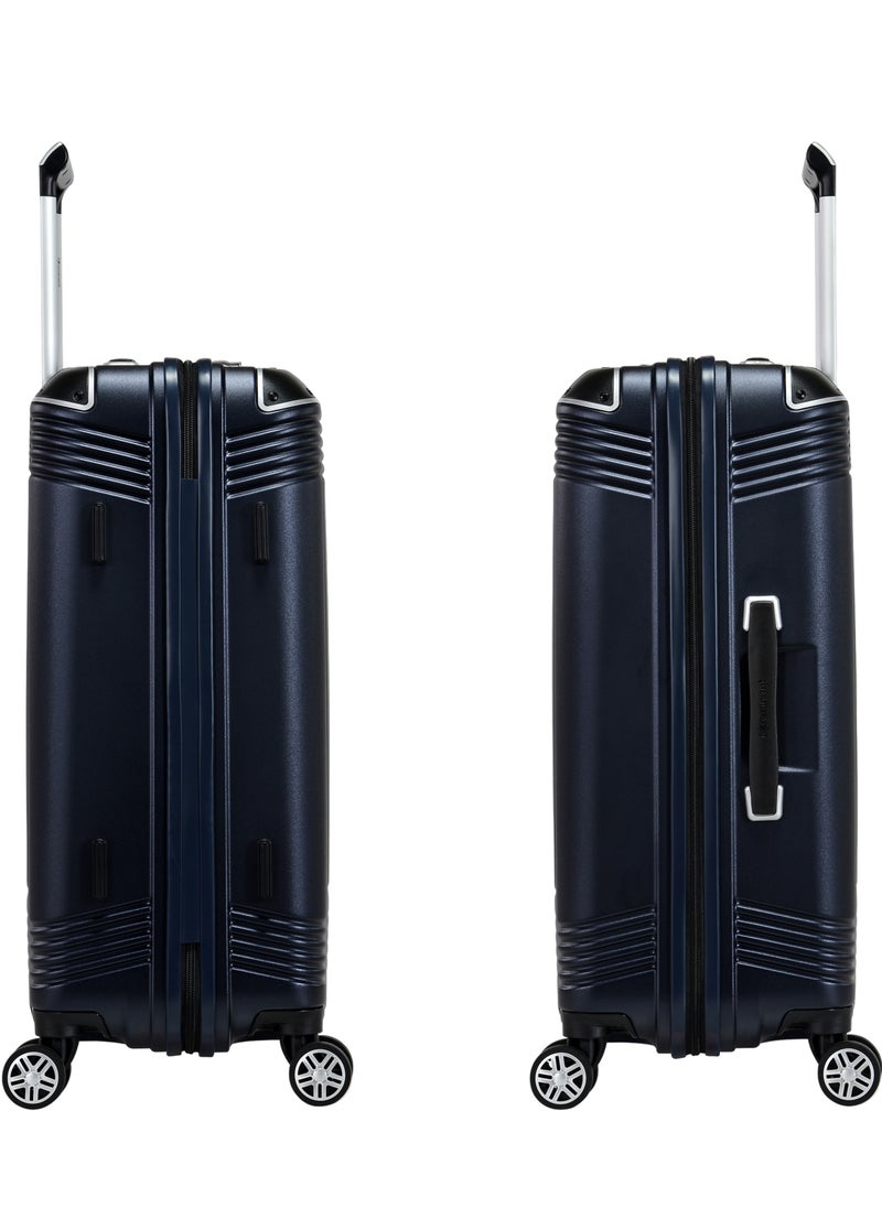 eminent Hard Case Travel Bag Medium Luggage Trolley Polycarbonate Lightweight Suitcase 4 Quiet Double Spinner Wheels With Tsa Lock KK10 Night Blue  - Image 3