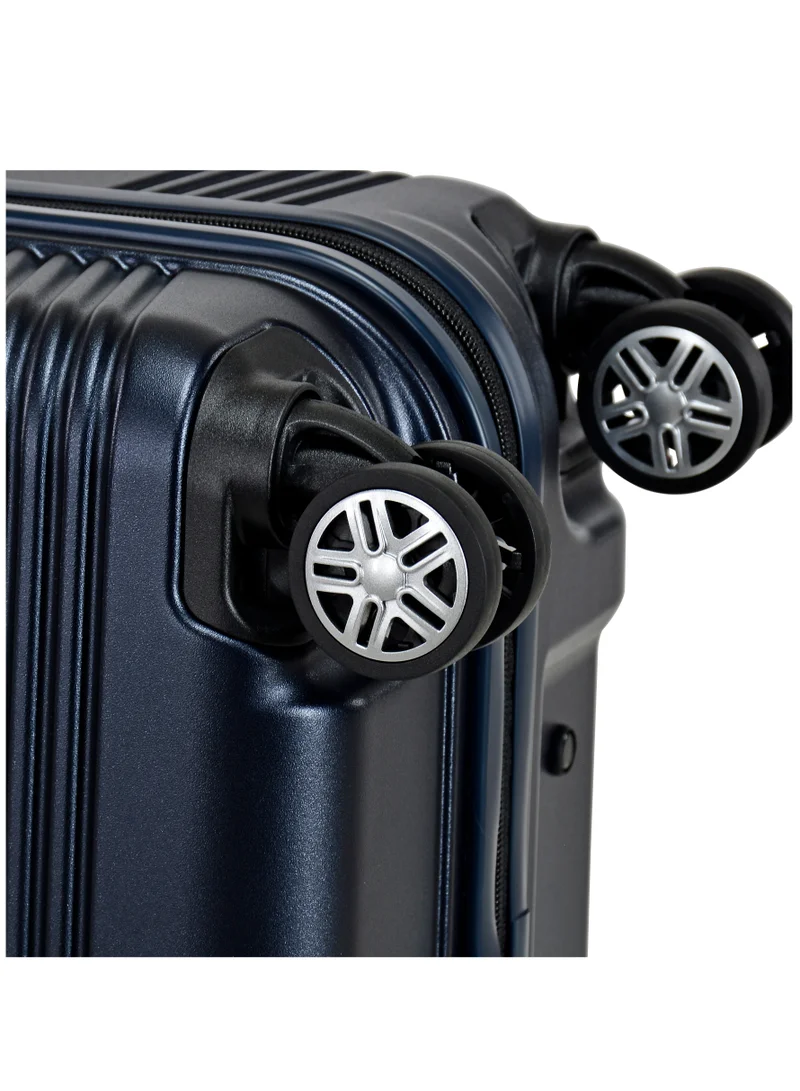 eminent Hard Case Travel Bag Medium Luggage Trolley Polycarbonate Lightweight Suitcase 4 Quiet Double Spinner Wheels With Tsa Lock KK10 Night Blue