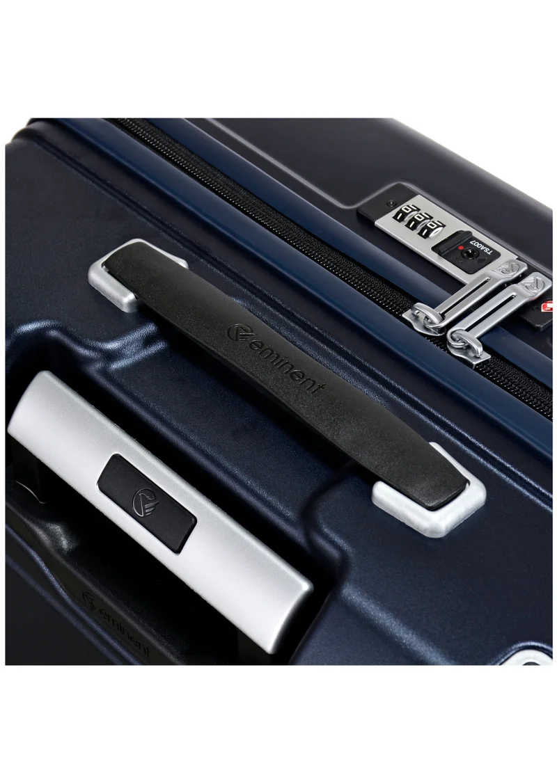 eminent Hard Case Travel Bag Medium Luggage Trolley Polycarbonate Lightweight Suitcase 4 Quiet Double Spinner Wheels With Tsa Lock KK10 Night Blue