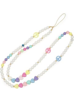 Beaded Phone Strap Beaded Phone Lanyard Strap Neck Lanyards Mobile Phone Neck Strap Girly Style Beads Phone Wrist Lanyard Strap Chinese Style Cell Phone Necklace Charms For Purse Camera