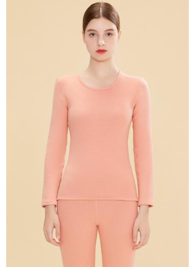 NIBEMINENT Thickened Fleece Women's Warm Underwear Set Autumn Base Layer Shirt  Velvet Women's Style Home Comfortable Sleepwear - Image 1