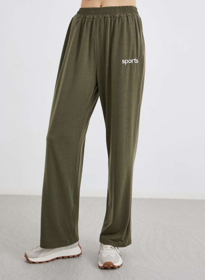 Styli Embroidered Detail Relaxed Fit Joggers - Image 2
