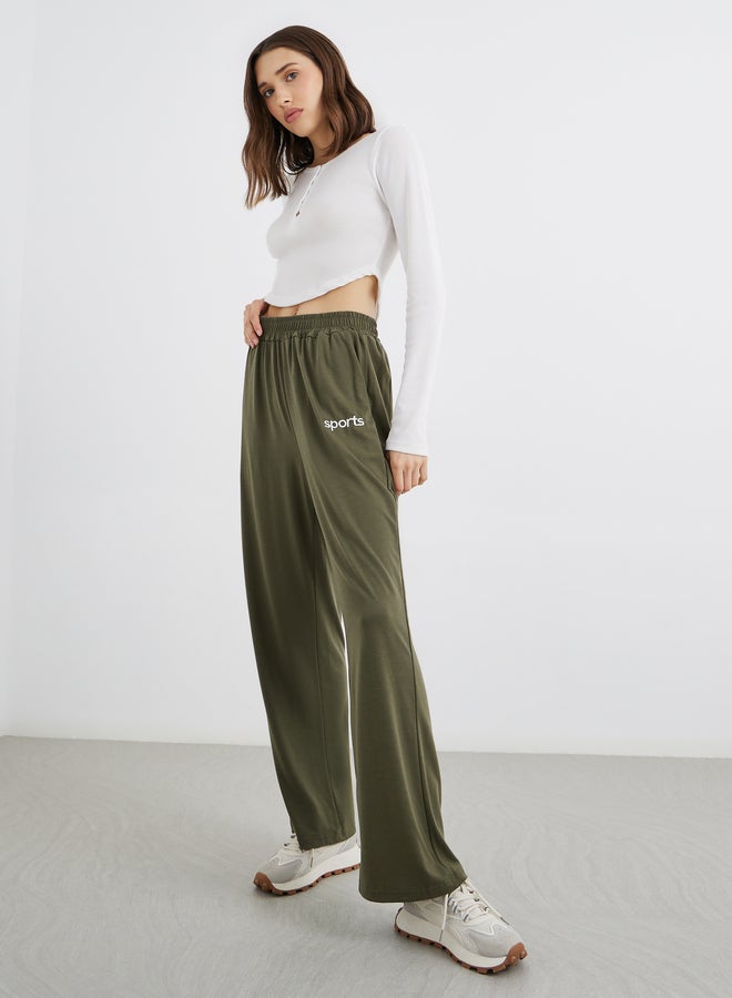Styli Embroidered Detail Relaxed Fit Joggers - Image 1